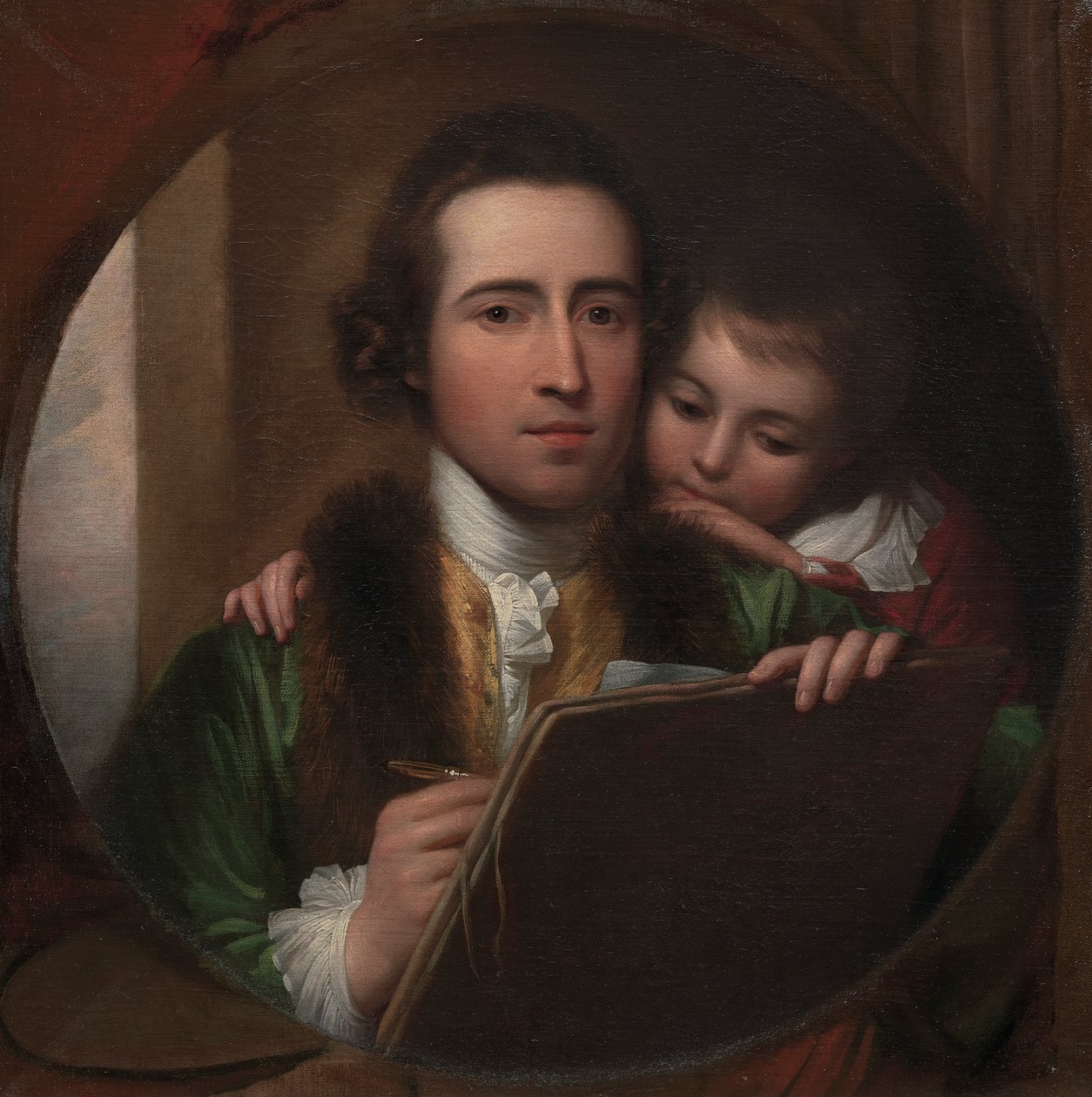 El artista y su hijo Rafael de Benjamin West