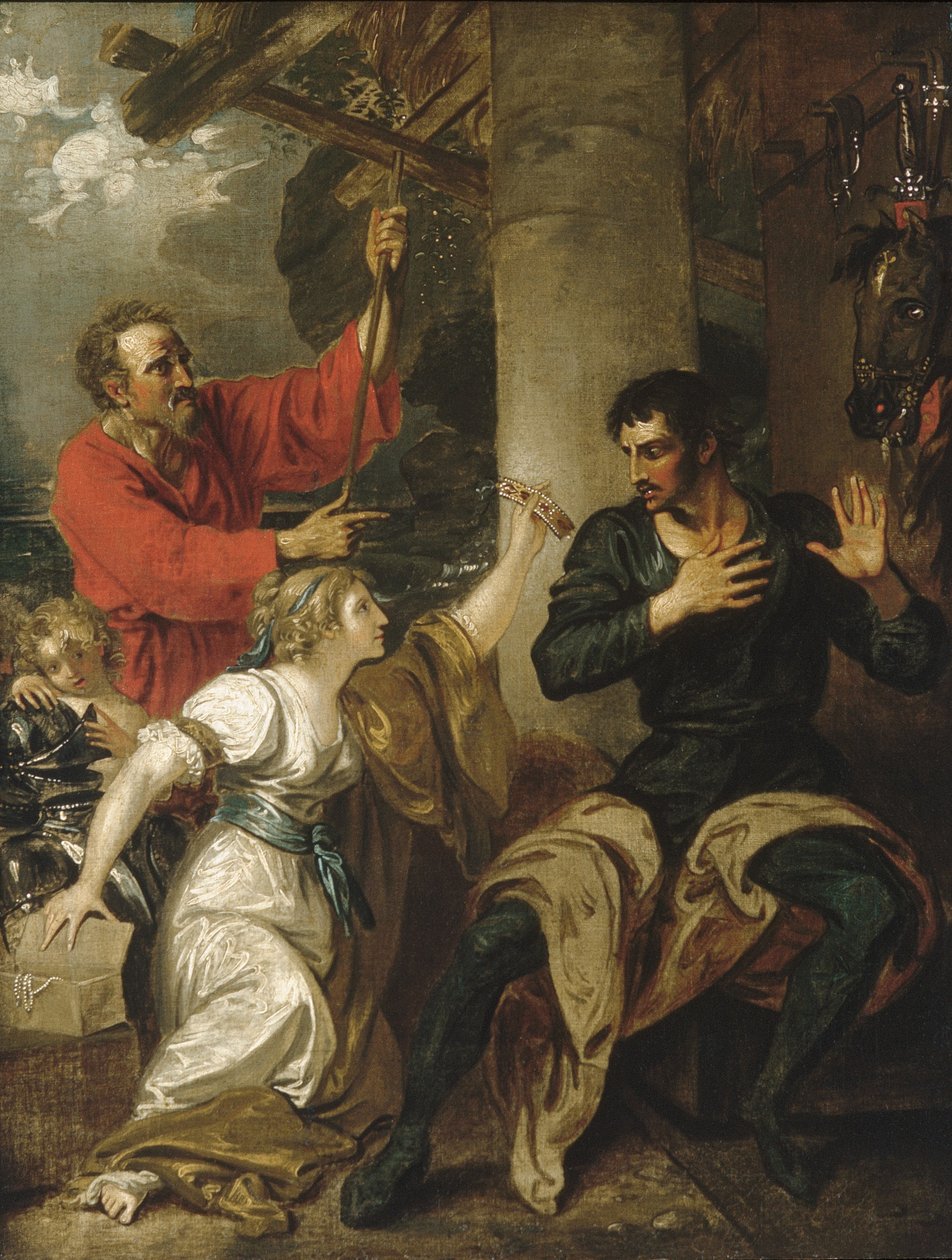 La doncella y Orlando de Benjamin West