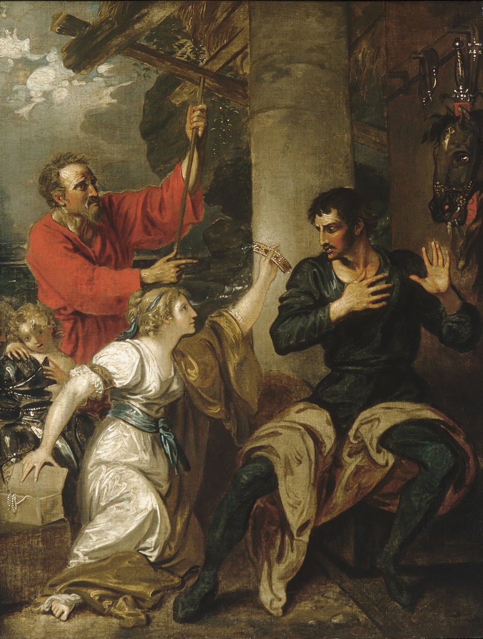 La Doncella y Orlando, ca. 1793 de Benjamin West