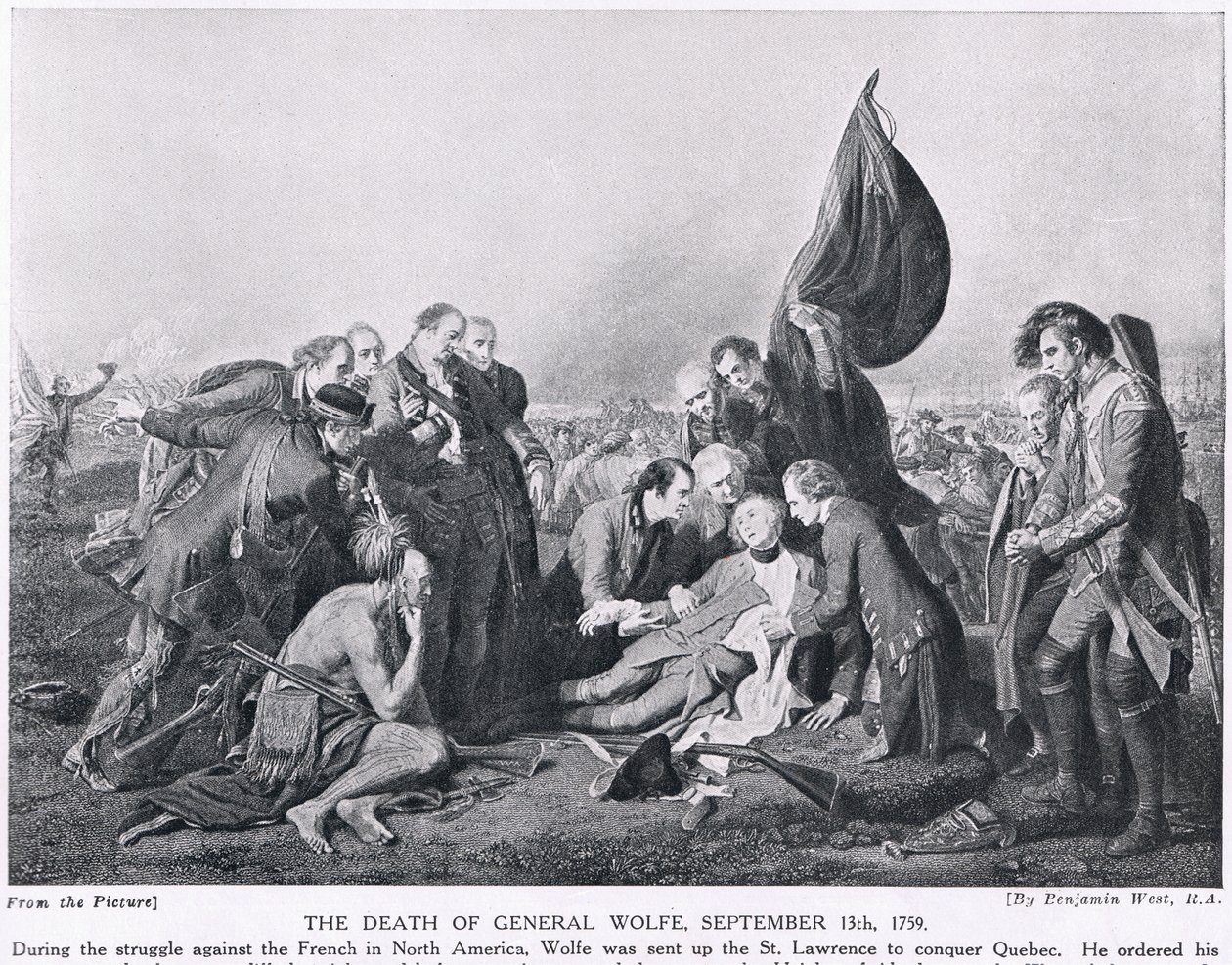 La muerte del General Wolfe, 13 de septiembre de 1759, ilustración de 