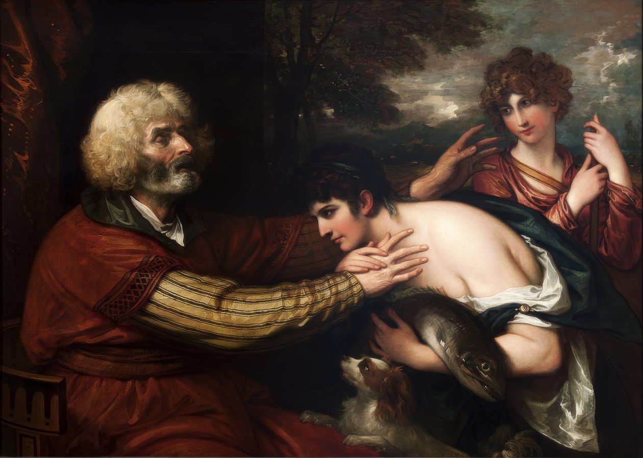 Tobías cura la ceguera de su padre de Benjamin West
