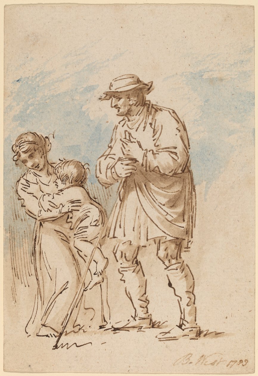 Familia vagabunda (recto) de Benjamin West