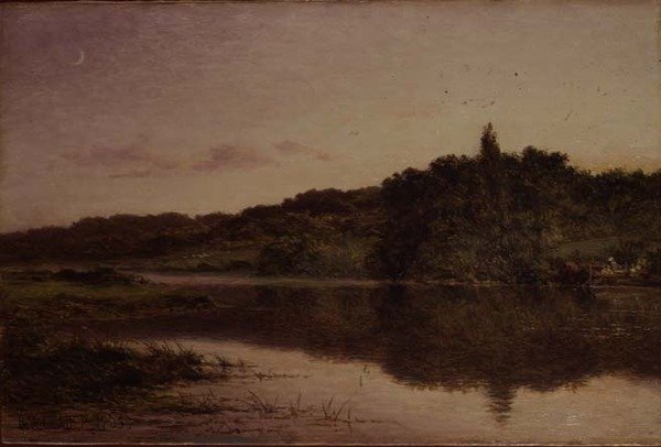 Atardecer en Streatley, Bedfordshire de Benjamin Williams Leader