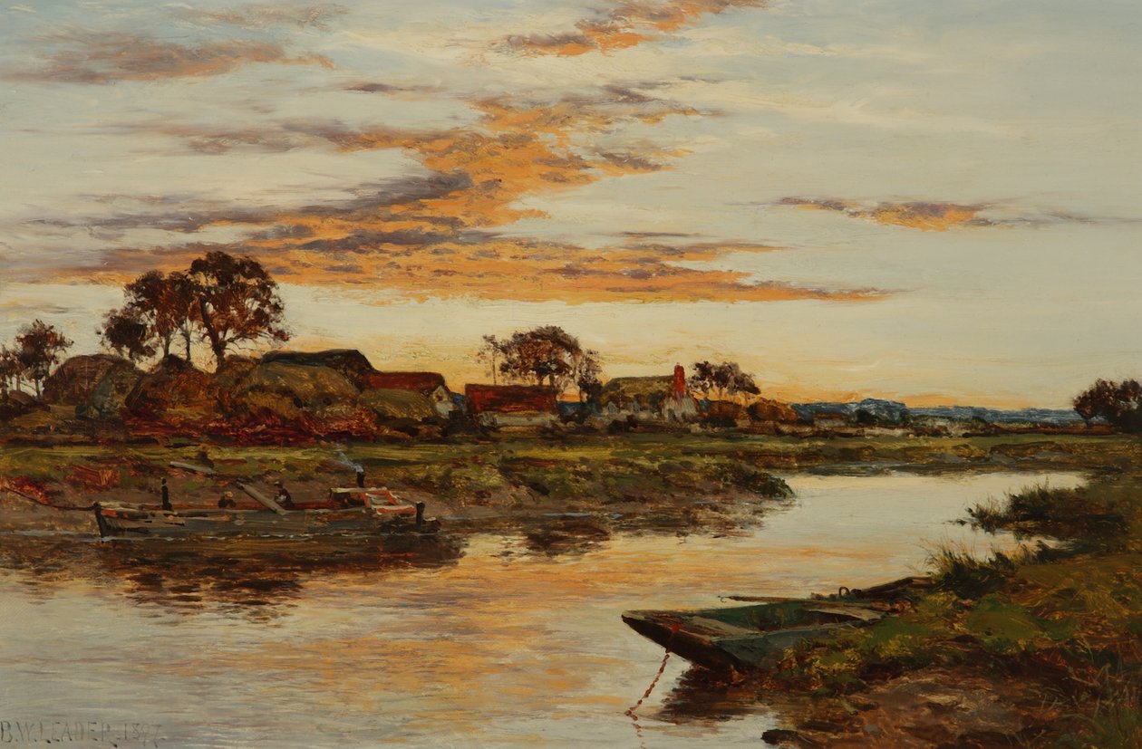 Tarde en el Severn, 1897 de Benjamin Williams Leader