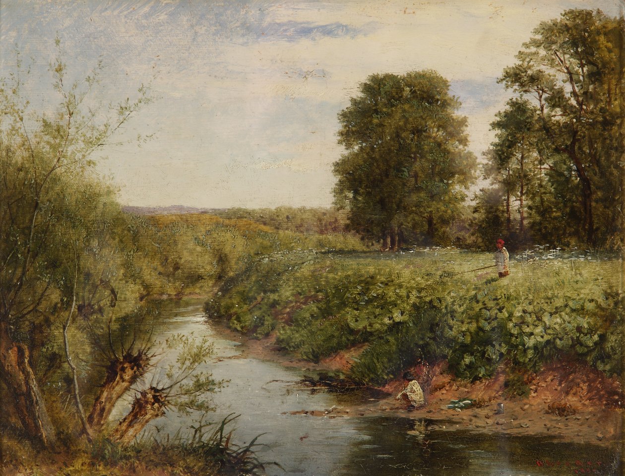 En el Teme en Worcester, 1855 de Benjamin Williams Leader