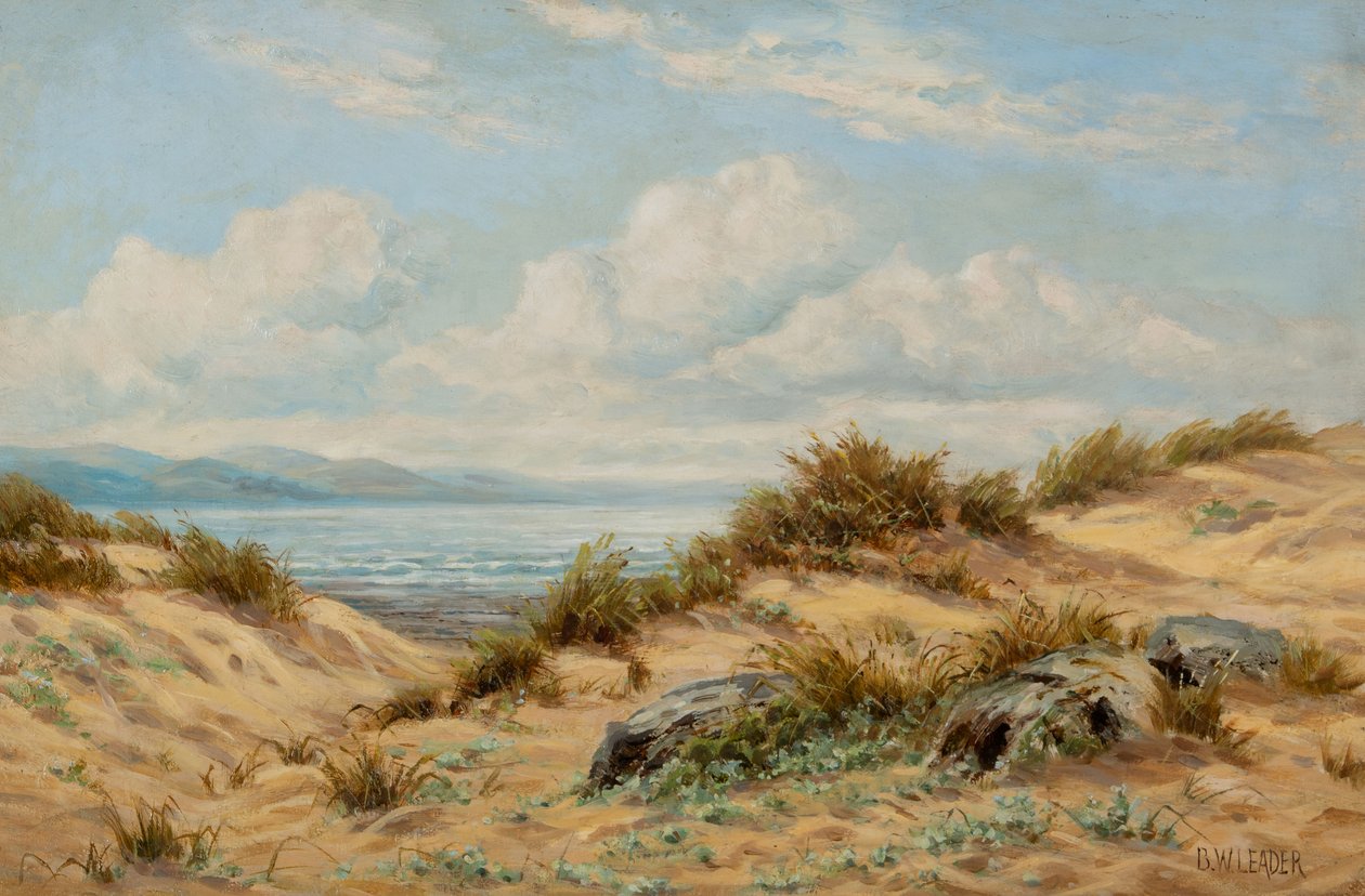 Dunas de arena en el Conwy (Óleo sobre lienzo) de Benjamin Williams Leader