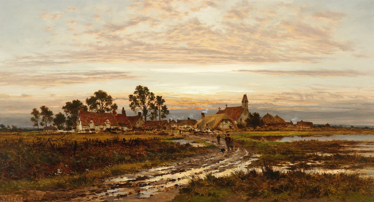 Mañana en Worcestershire despejándose después de la lluvia, 1897 de Benjamin Williams Leader