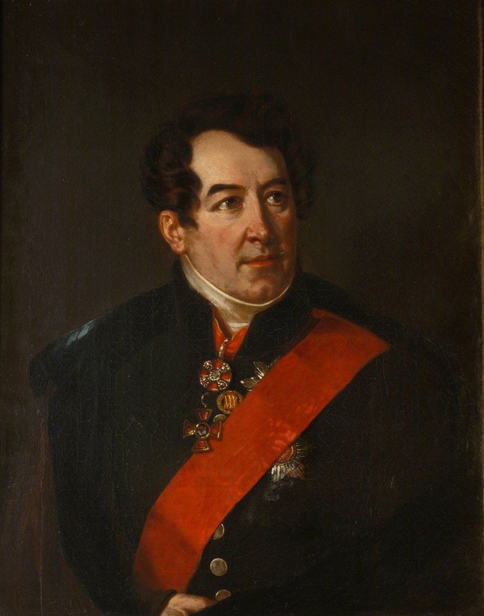 Retrato del poeta Dmitri Osipovich Baranov 1773-1834, finales de 1820 de Benois Charles Mitoire