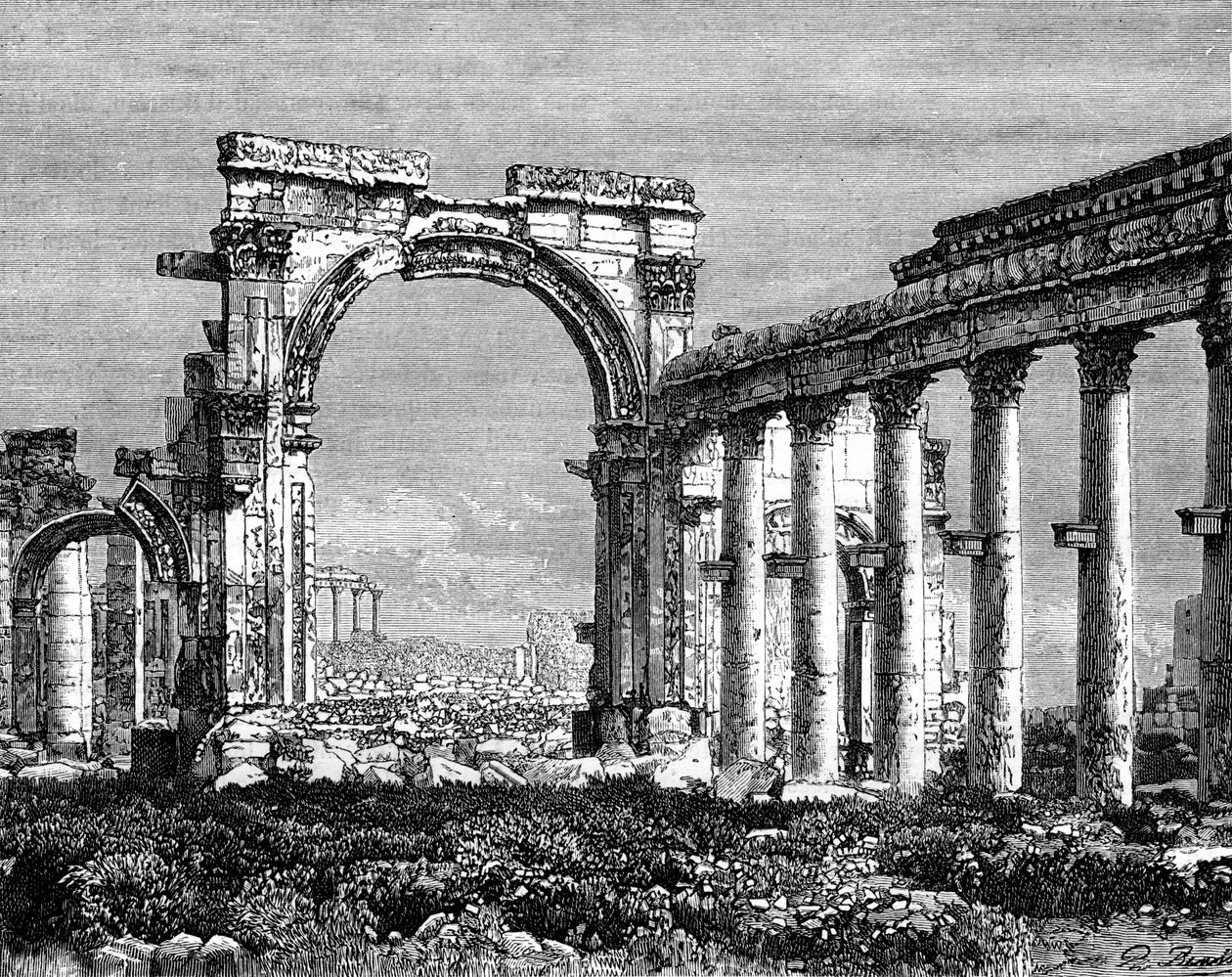 Las ruinas de Palmira, Siria, siglo XIX de Benoist