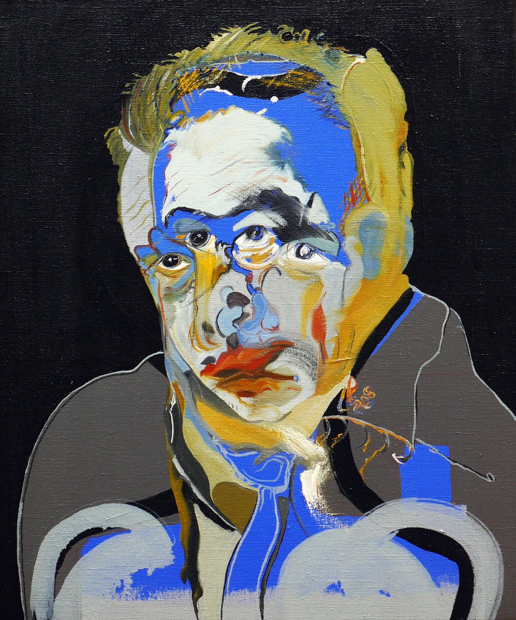 50 Grandes Escritores de la Historia : Albert Camus, 2015 (óleo y acrílico sobre lienzo) de Benoit Erwann Boucherot