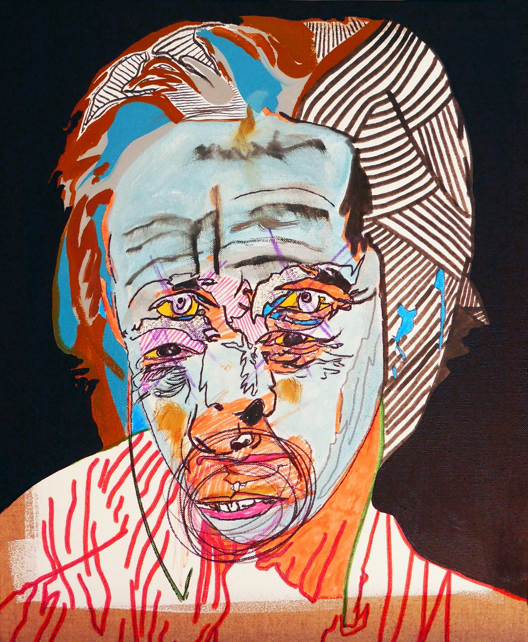 50 Grandes Escritores de la Historia : Alexandre Soljenytsine, 2015 (óleo y acrílico sobre lienzo) de Benoit Erwann Boucherot