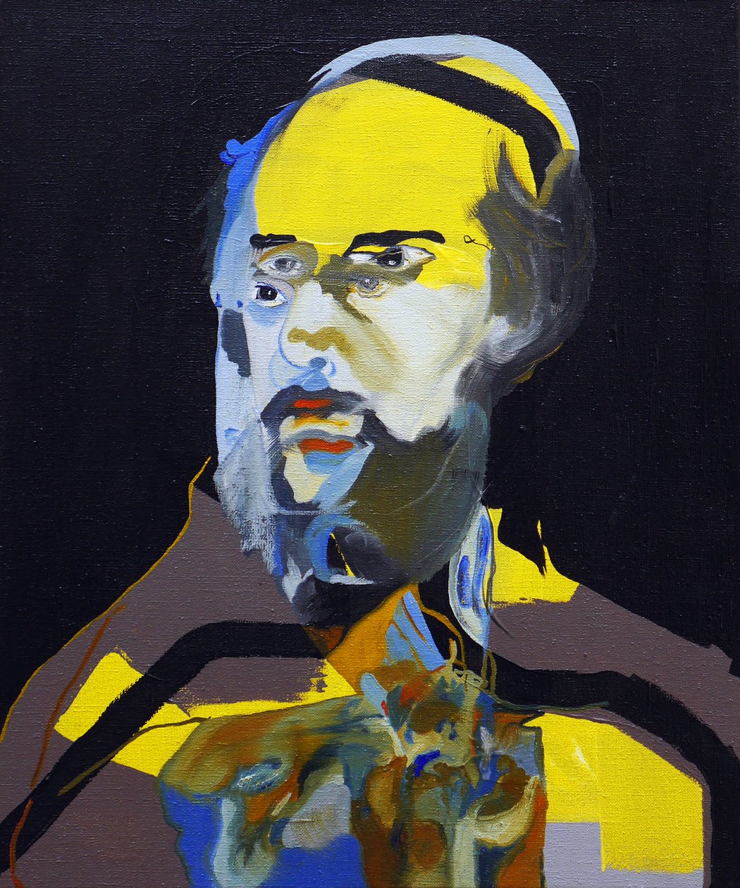 50 grandes escritores de la historia : Paul Verlaine, 2015 (óleo y acrílico sobre lienzo) de Benoit Erwann Boucherot