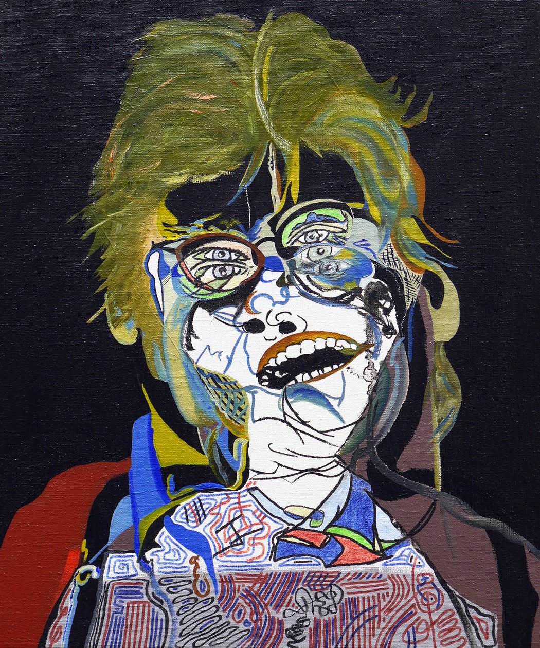 50 Major Writers In History : Stephen King, 2015 (óleo y acrílico sobre lienzo) de Benoit Erwann Boucherot