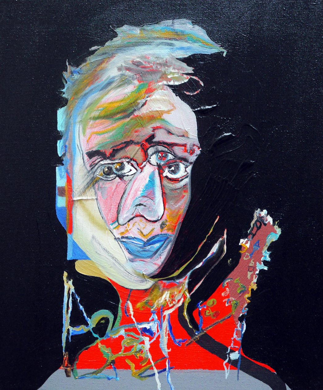 50 Major Writers In History : Virgina Woolf, 2015 (óleo y acrílico sobre lienzo) de Benoit Erwann Boucherot
