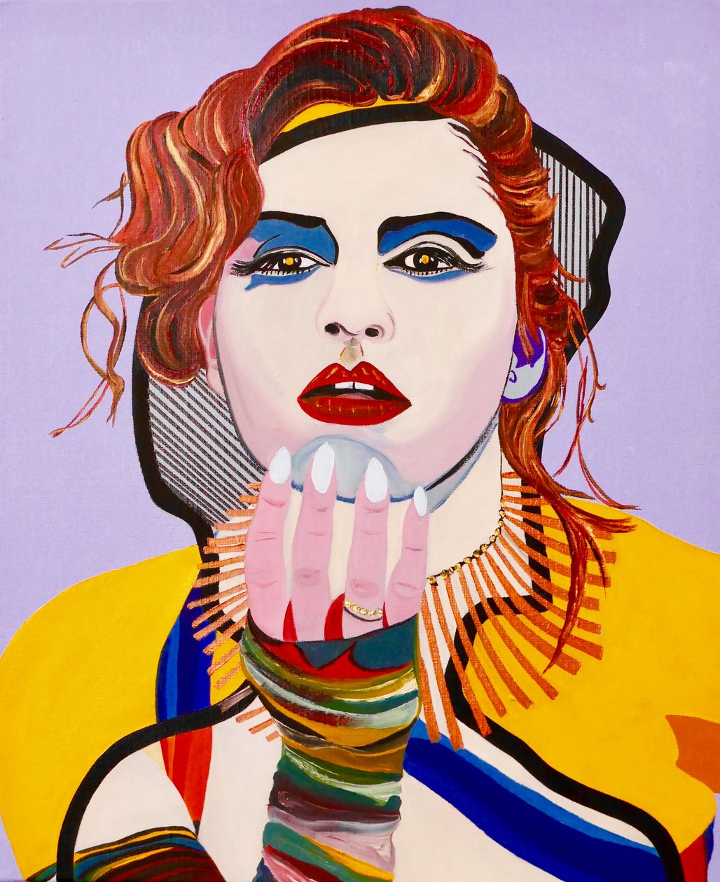 La Nef des fous: Astrid, 2020 (óleo sobre lienzo) de Benoit Erwann Boucherot