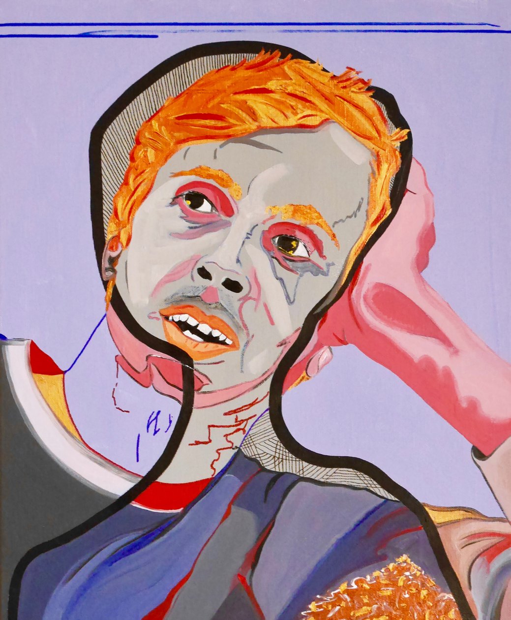La nave de los locos : Yohan, 2020 (óleo sobre lienzo) de Benoit Erwann Boucherot