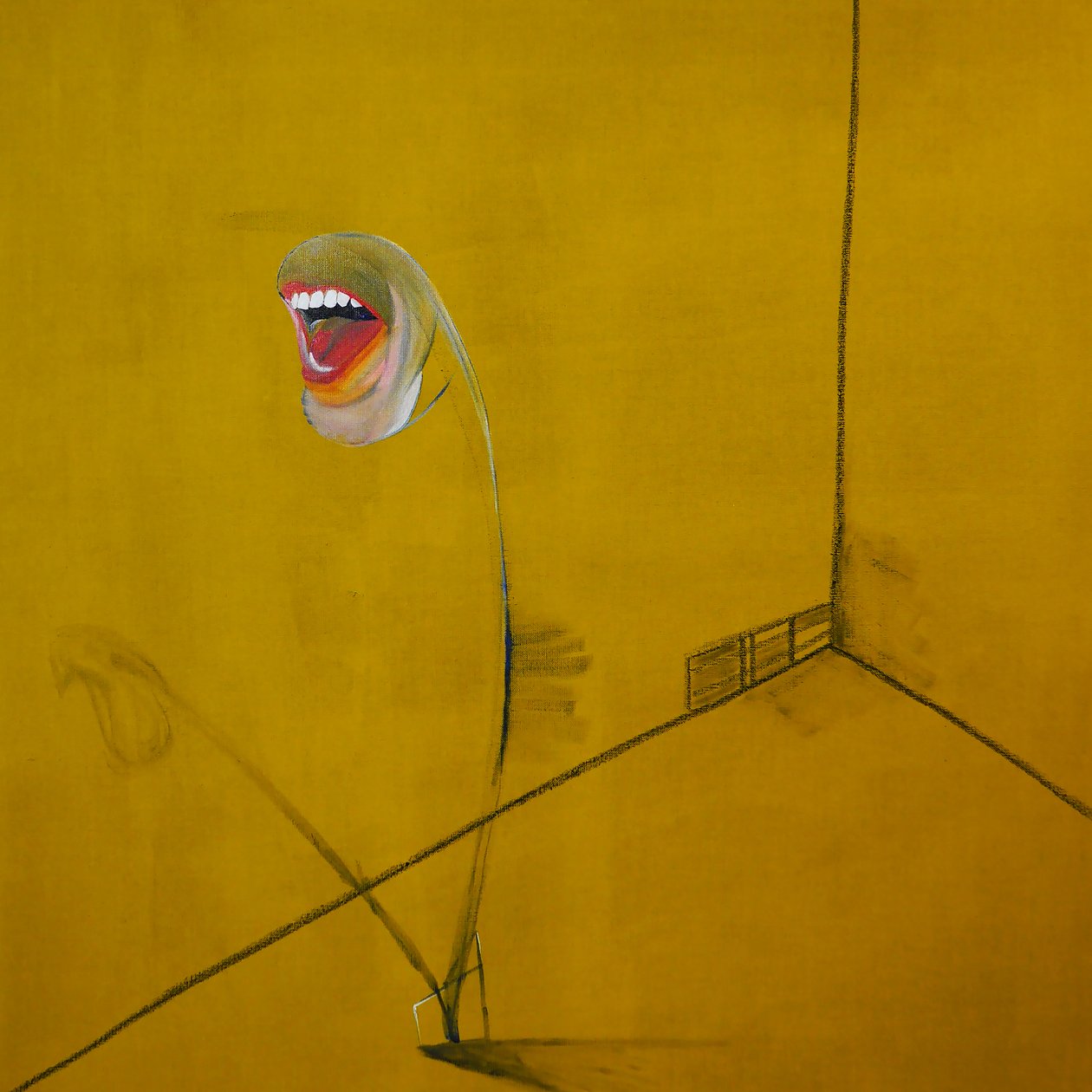 La colère, panel 2, 2016 (óleo y acrílico sobre lienzo) de Benoit Erwann Boucherot