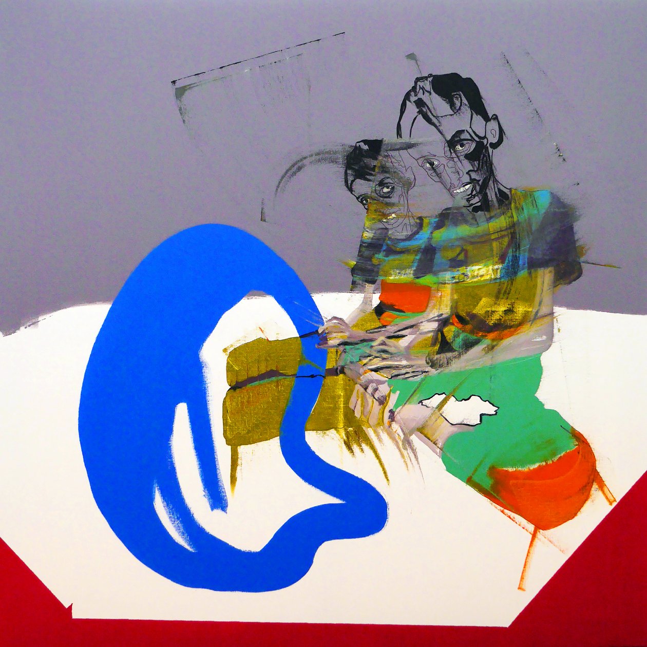 La honte, 2017 (óleo y acrílico sobre lienzo) de Benoit Erwann Boucherot