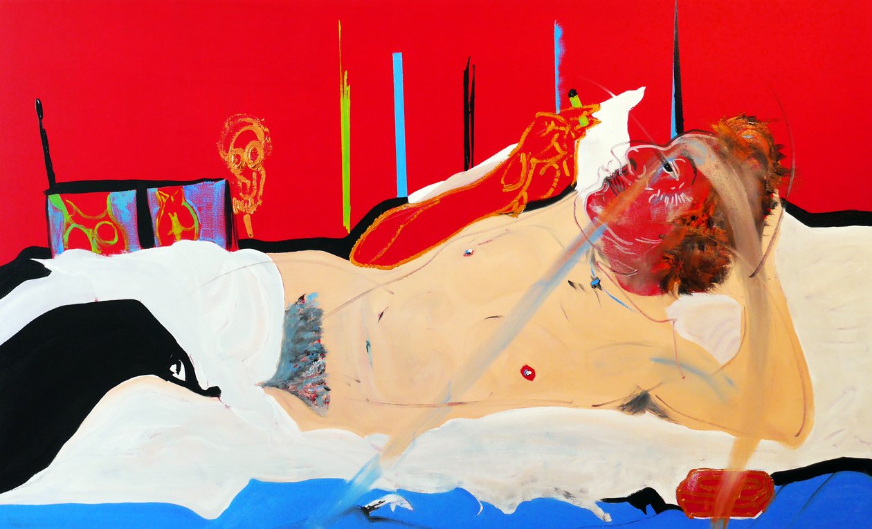 Olympia gainsbourienne, 2017 (óleo y acrílico sobre lienzo) de Benoit Erwann Boucherot