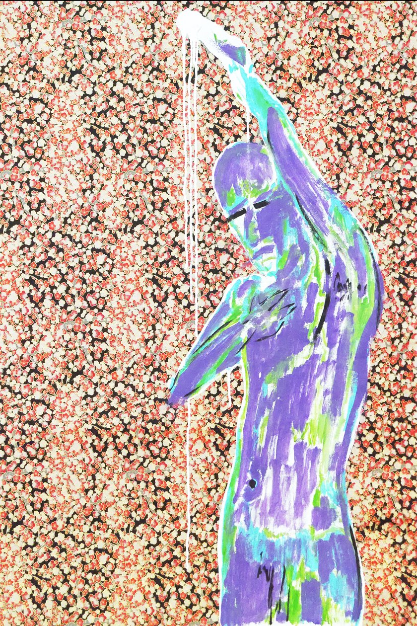 Passager 14, 2020 (acrílico sobre papel japonés serigrafiado) de Benoit Erwann Boucherot