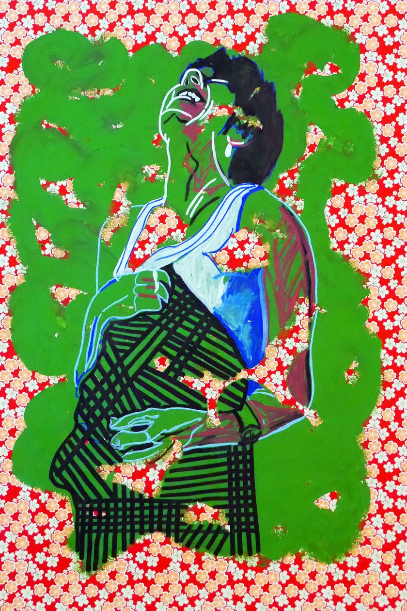 Passager 24, 2020 (acrílico sobre papel japonés serigrafiado) de Benoit Erwann Boucherot
