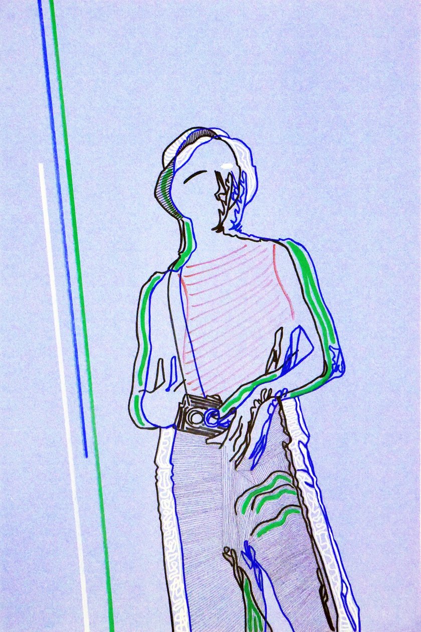 Passager 2, 2020 (acrílico sobre papel japonés serigrafiado) de Benoit Erwann Boucherot