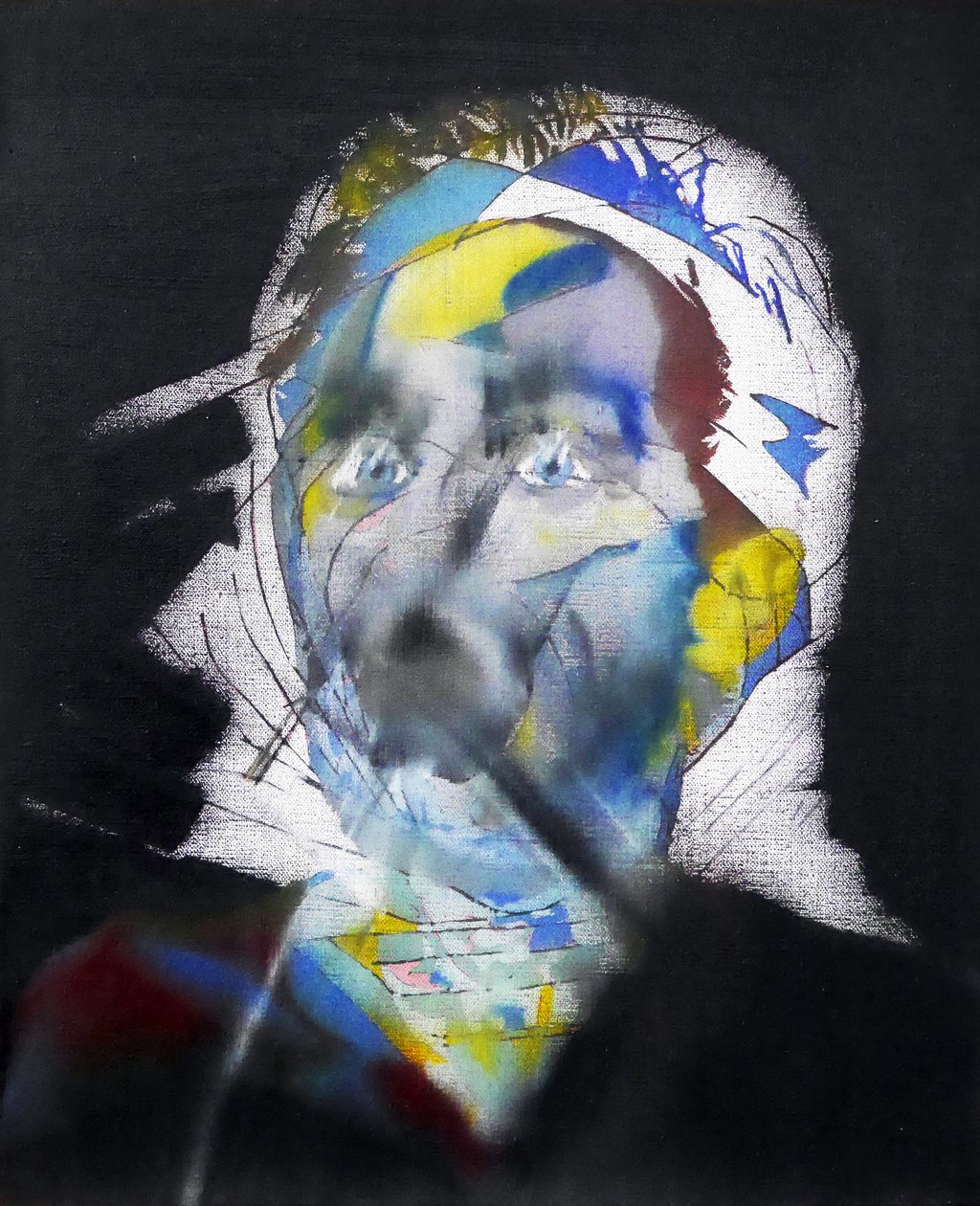 Surautoportrait au hijab, 2017 (óleo sobre lienzo) de Benoit Erwann Boucherot