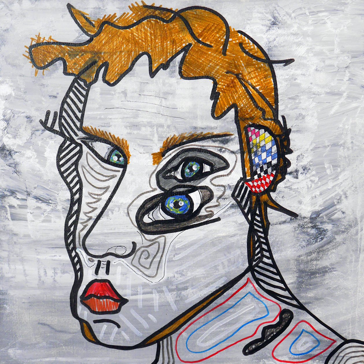 Surautoportrait sacrifié, 2014 (acrílico sobre lienzo) de Benoit Erwann Boucherot