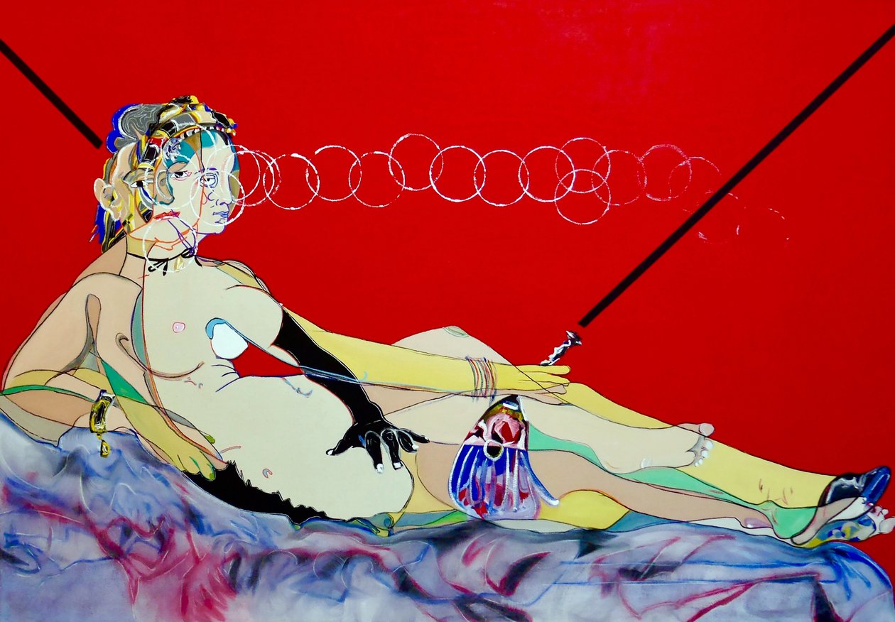Surpeinture : Ingres  Manet, 2022 (óleo y acrílico sobre lienzo) de Benoit Erwann Boucherot