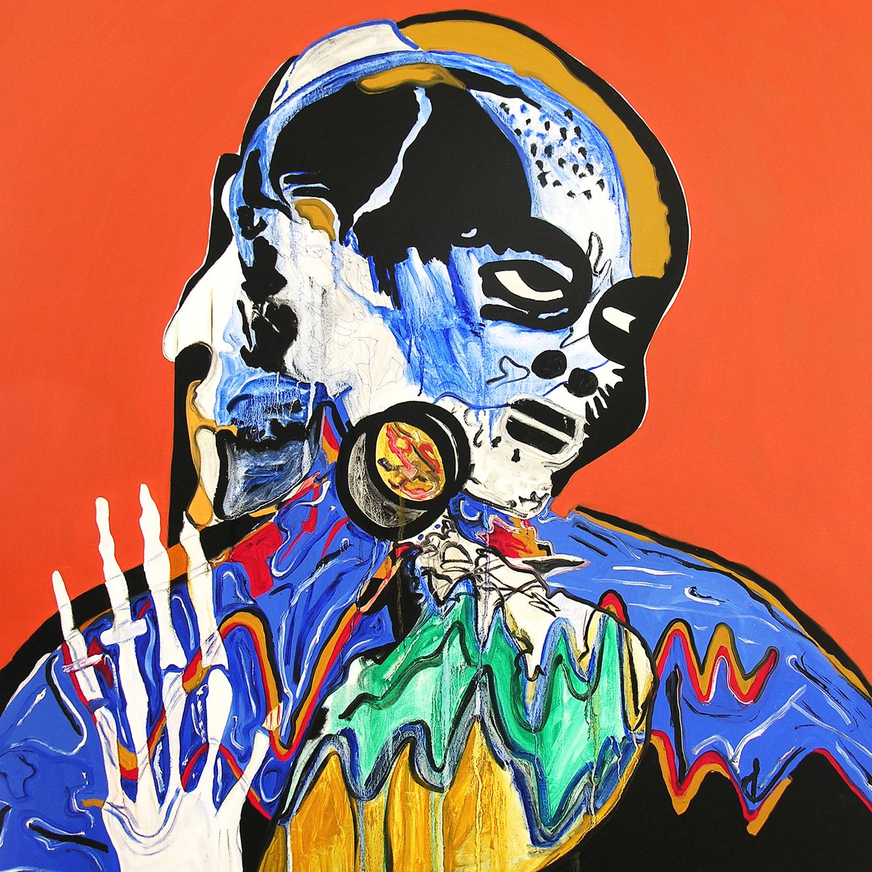 Surportrait: Danse macabre, Pickenheim, 2005 (óleo sobre lienzo) de Benoit Erwann Boucherot