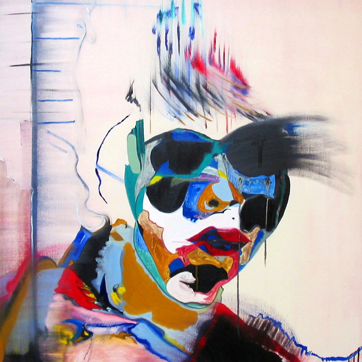 Surportrait: Estudio de un rostro en un paisaje, 2005 (óleo sobre lienzo) de Benoit Erwann Boucherot