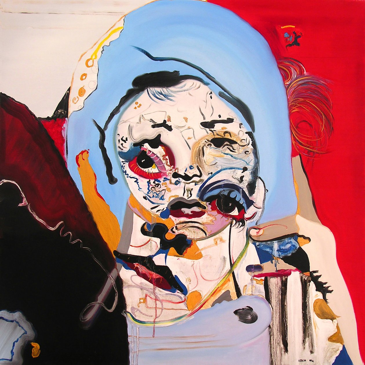Surportrait: Marlène Dietrich  the little girl, 2003 (óleo sobre lienzo) de Benoit Erwann Boucherot