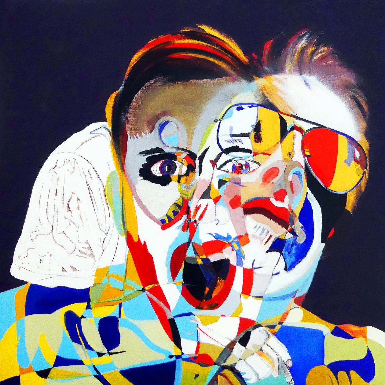Surportrait: Olivier, Juan  moi, 2019 (óleo sobre lienzo) de Benoit Erwann Boucherot