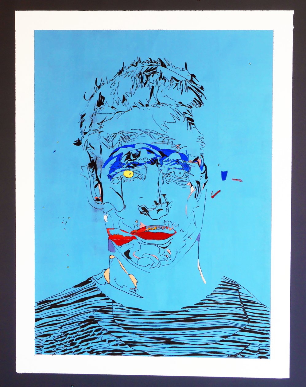 Surportrait : Un hombre, 2015 (acrílico sobre lienzo) de Benoit Erwann Boucherot