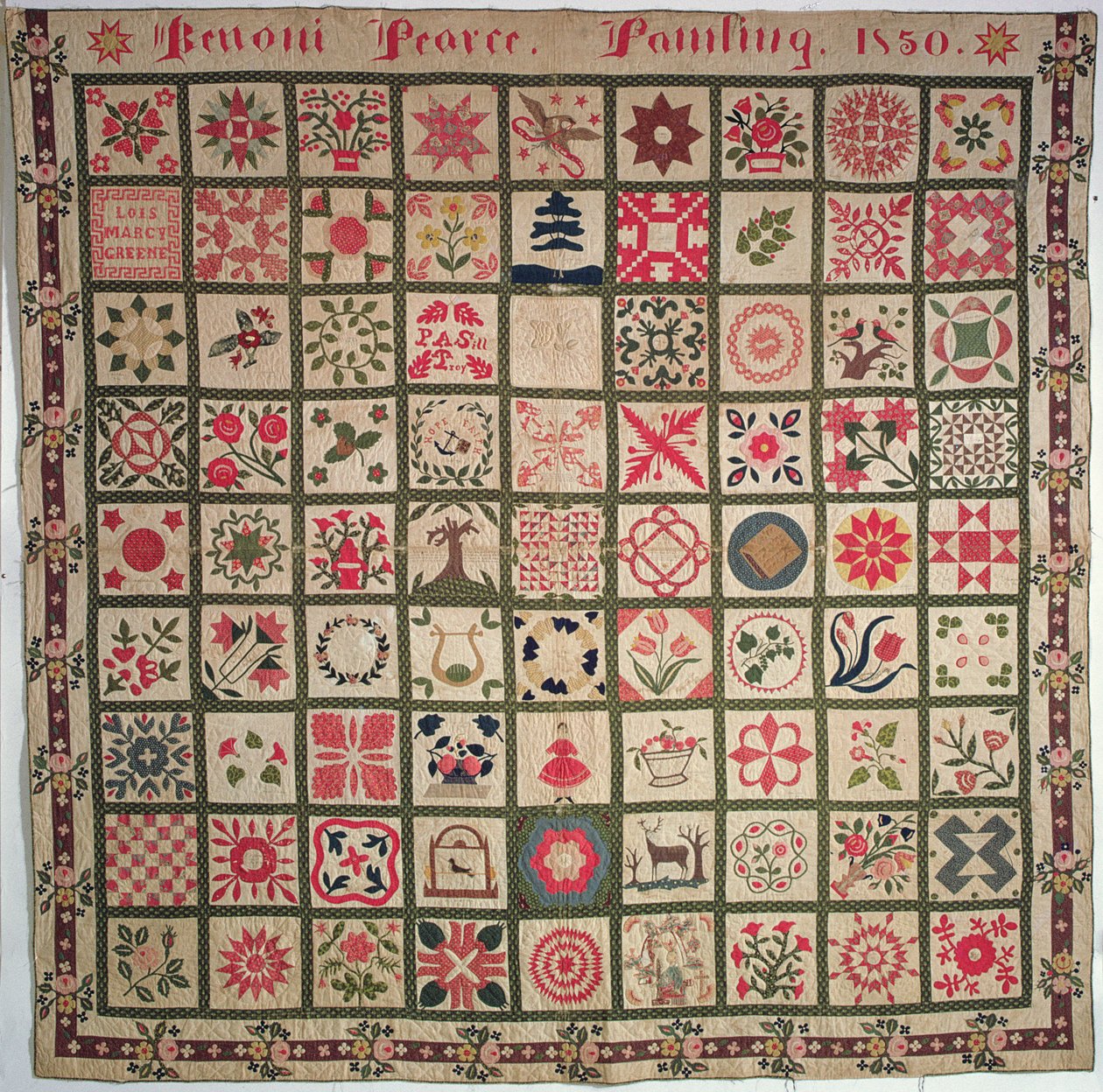 Colcha pintada, 1850 de Benoni Pearce