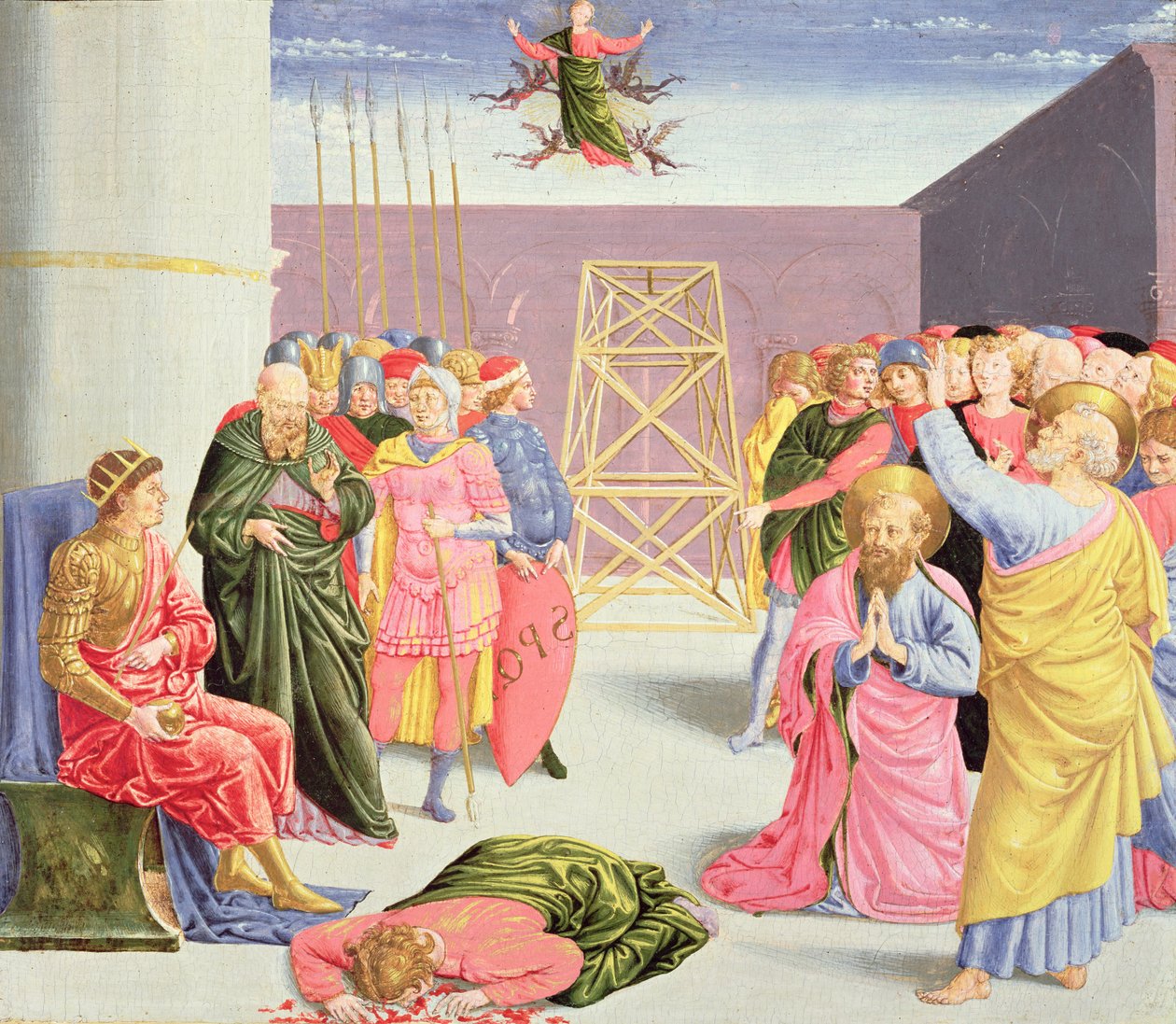 San Pedro y Simón el Mago, siglo XV de Benozzo di Lese di Sandro Gozzoli