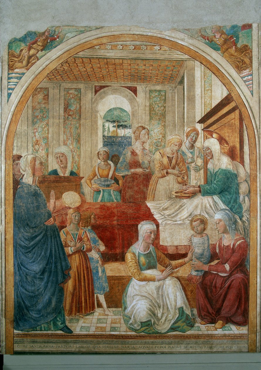 Nacimiento de la Virgen de Benozzo di Lese di Sandro Gozzoli