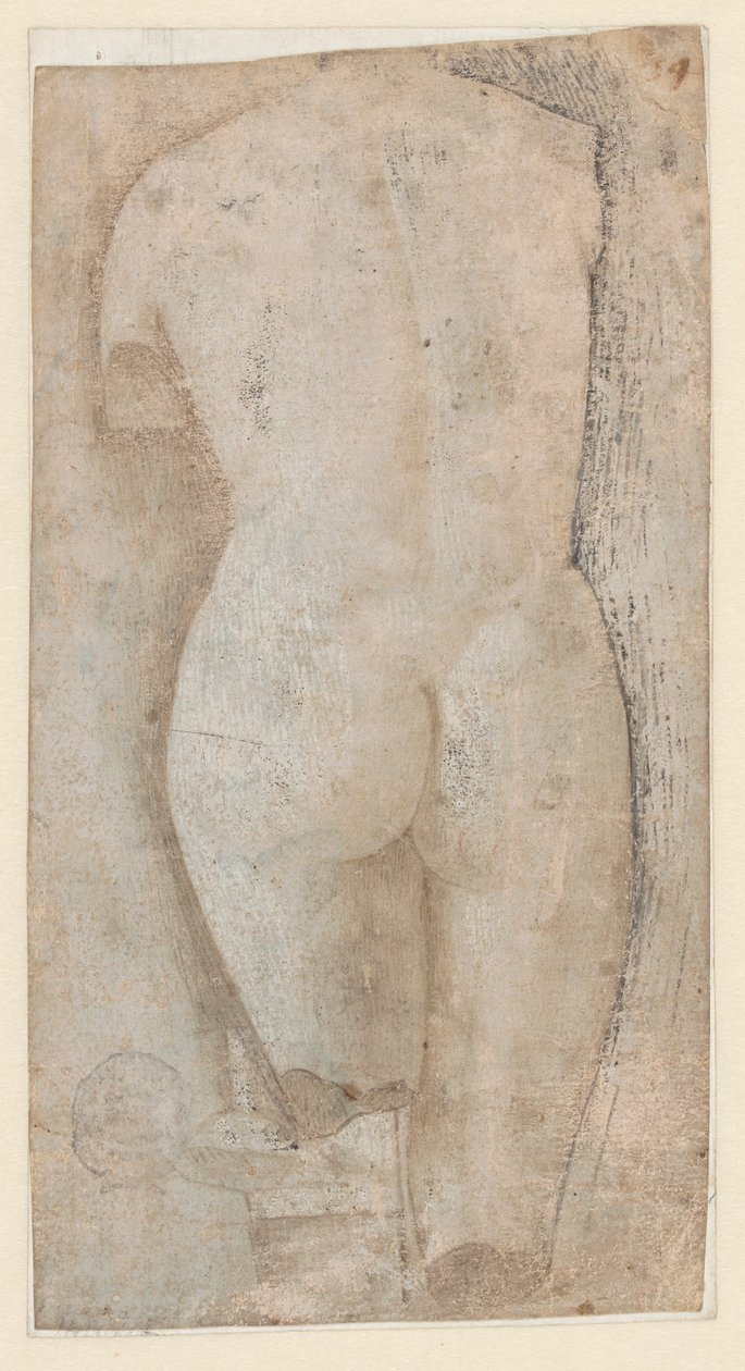 Boceto de escultura clásica del tipo Venus Pudica de Benozzo Gozzoli