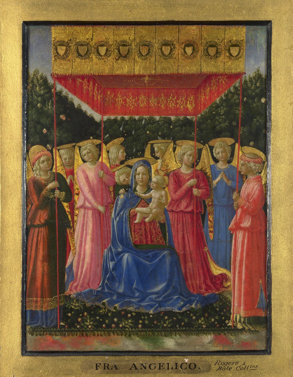 La Virgen y el Niño con ángeles, c. 1450 de Benozzo Gozzoli
