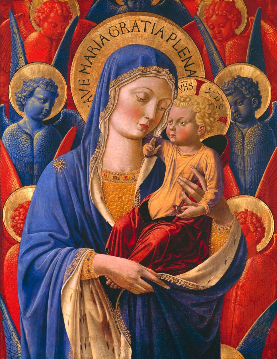 Virgen con el Niño y ángeles de Benozzo Gozzoli