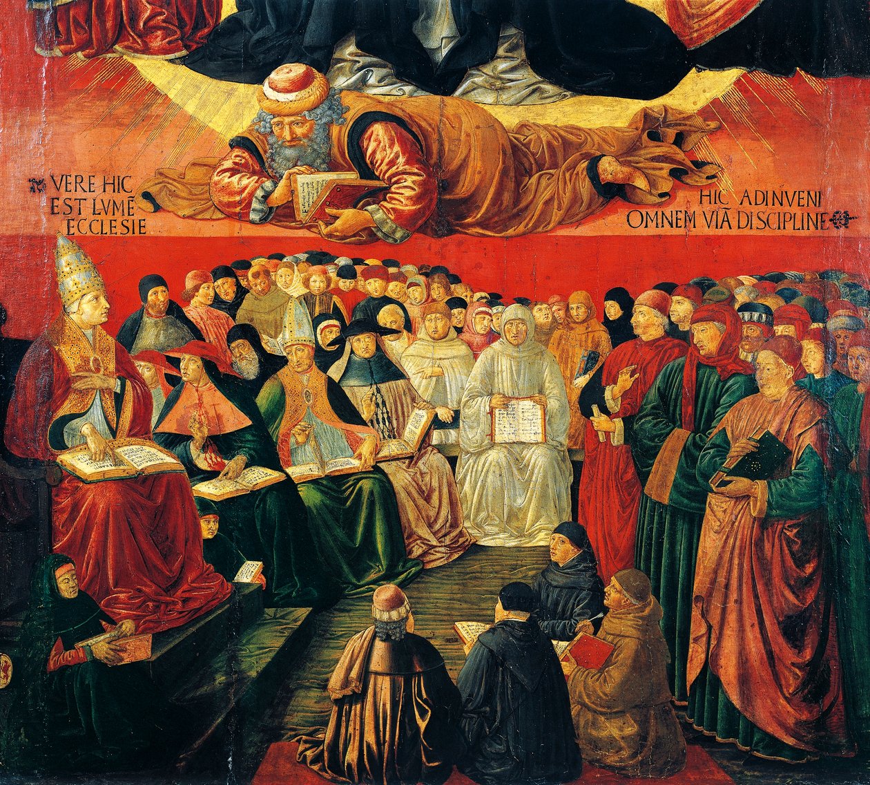 Filósofo árabe Averroes, detalle del Triunfo de Santo Tomás de Aquino de Benozzo di Lese di Sandro Gozzoli