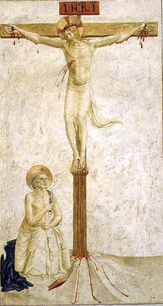 Crucifixión con San Domingo de Benozzo di Lese di Sandro Gozzoli