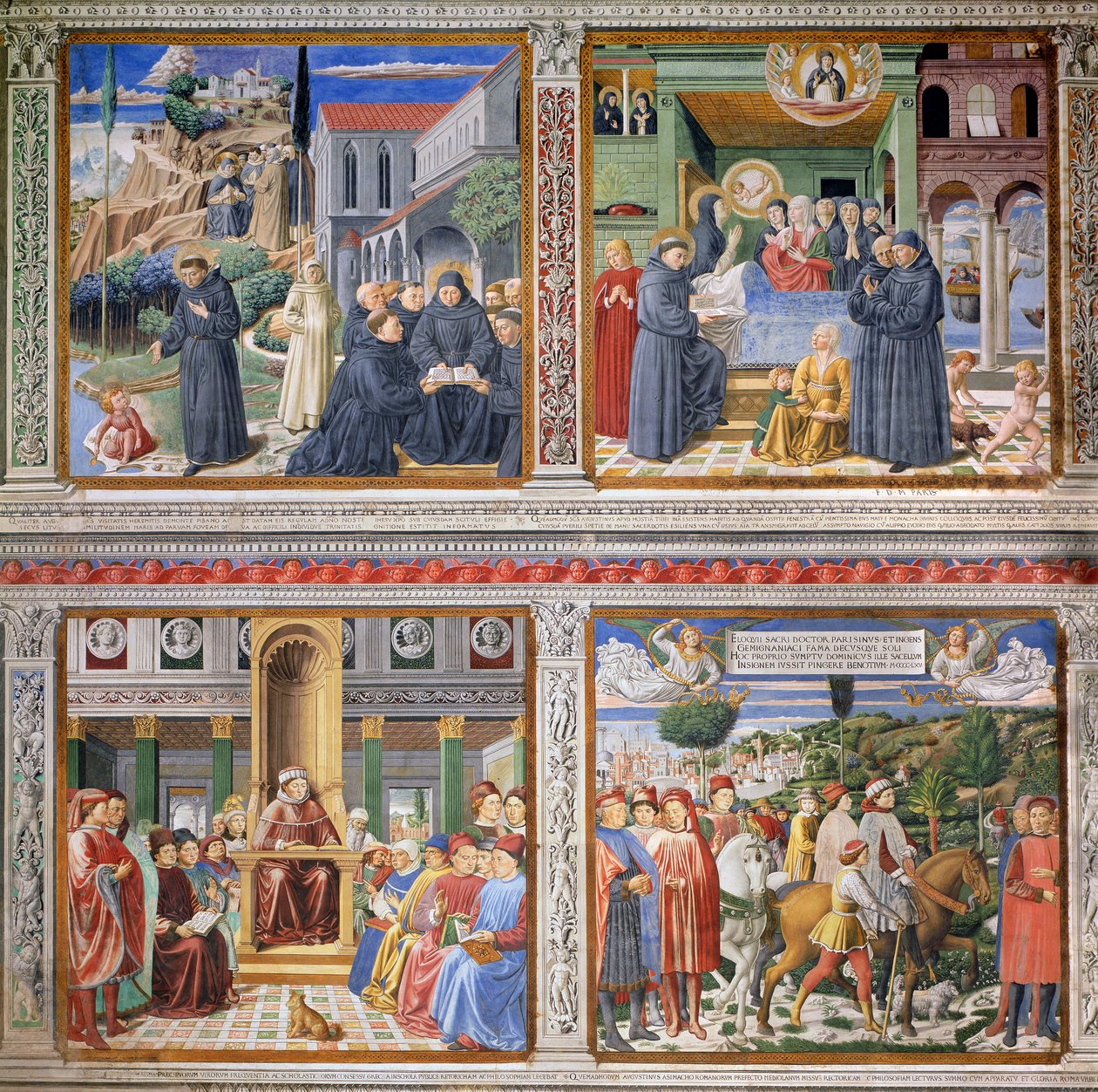 Episodios de la vida de San Agustín, 1463-65 de Benozzo di Lese di Sandro Gozzoli