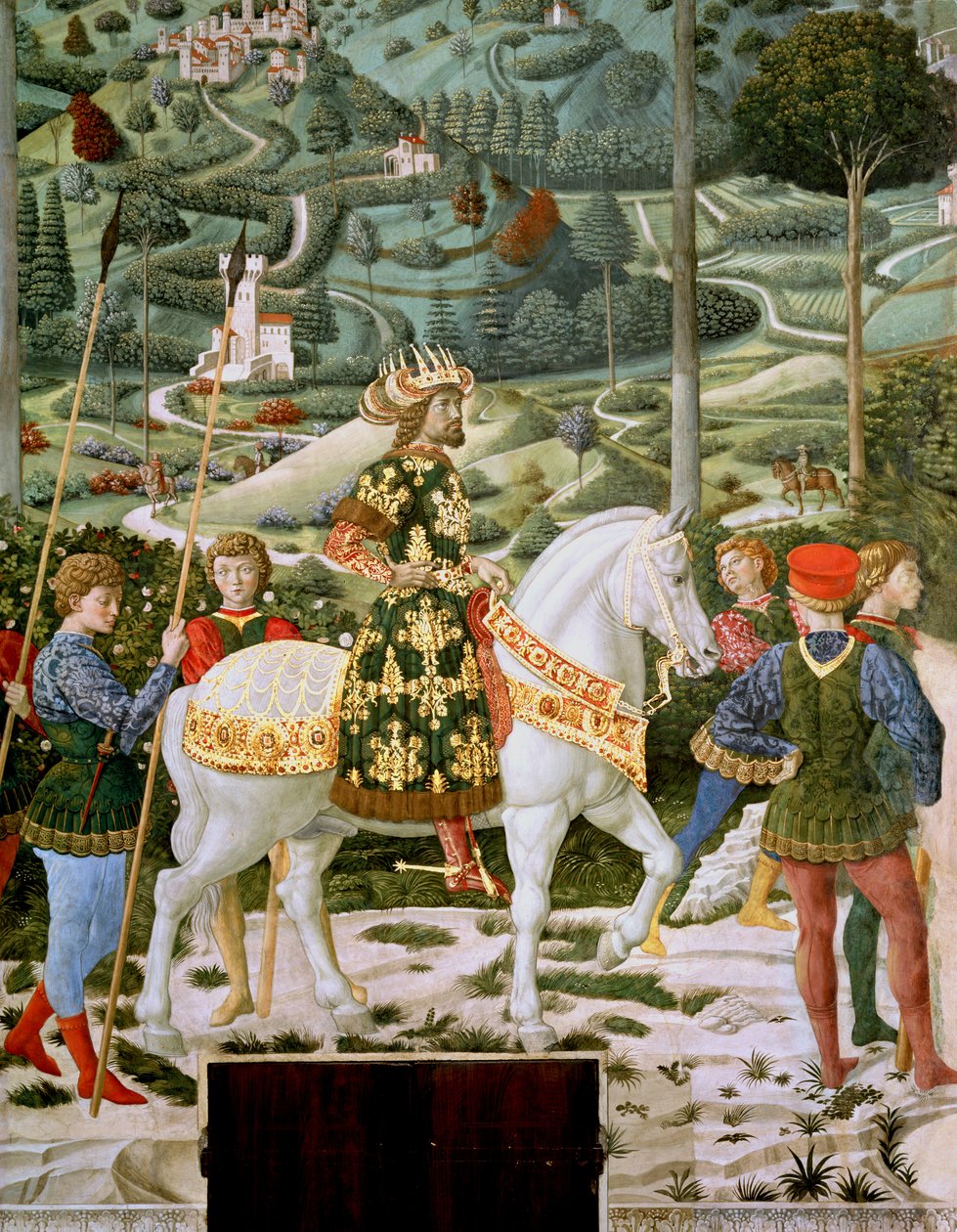 Juan VII Paleólogo (1391-1448), Emperador Romano de Oriente, como uno de los Tres Reyes Magos (detalle) de Benozzo di Lese di Sandro Gozzoli