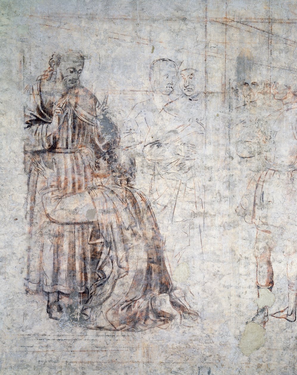 Matrimonio de Isaac y Rebeca (detalle de sinopia) de Benozzo di Lese di Sandro Gozzoli