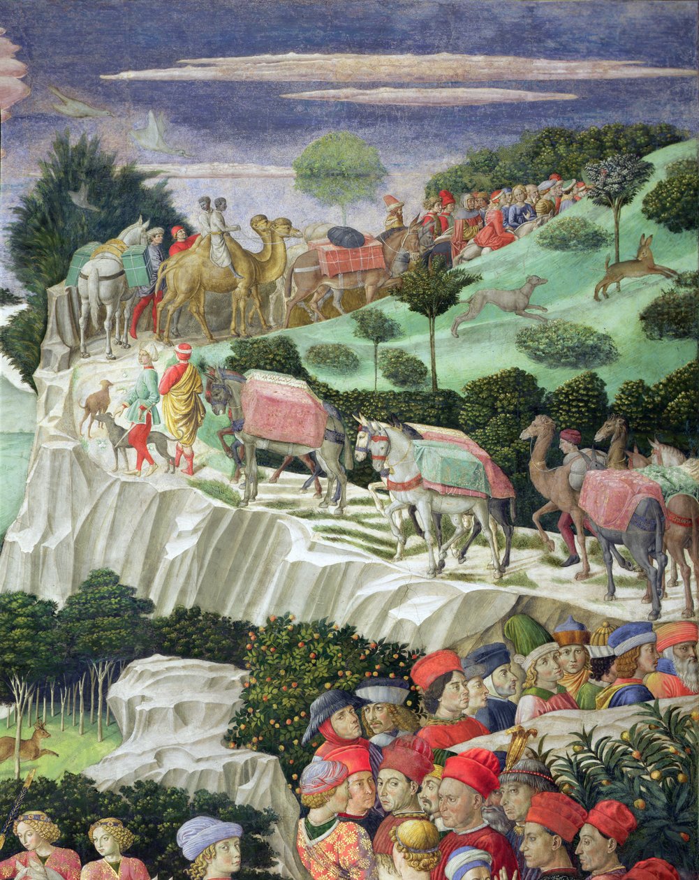 Procesión de Melchor, de la Capilla de los Magos (detalle) de Benozzo di Lese di Sandro Gozzoli