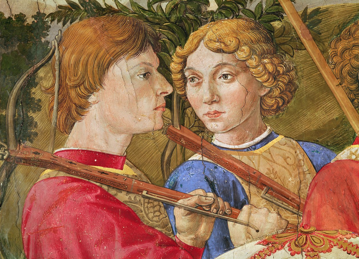 Procesión de los Magos, procesión liderada por Lorenzo el Magnífico en la figura del Mago Caspar (detalle) de Benozzo di Lese di Sandro Gozzoli