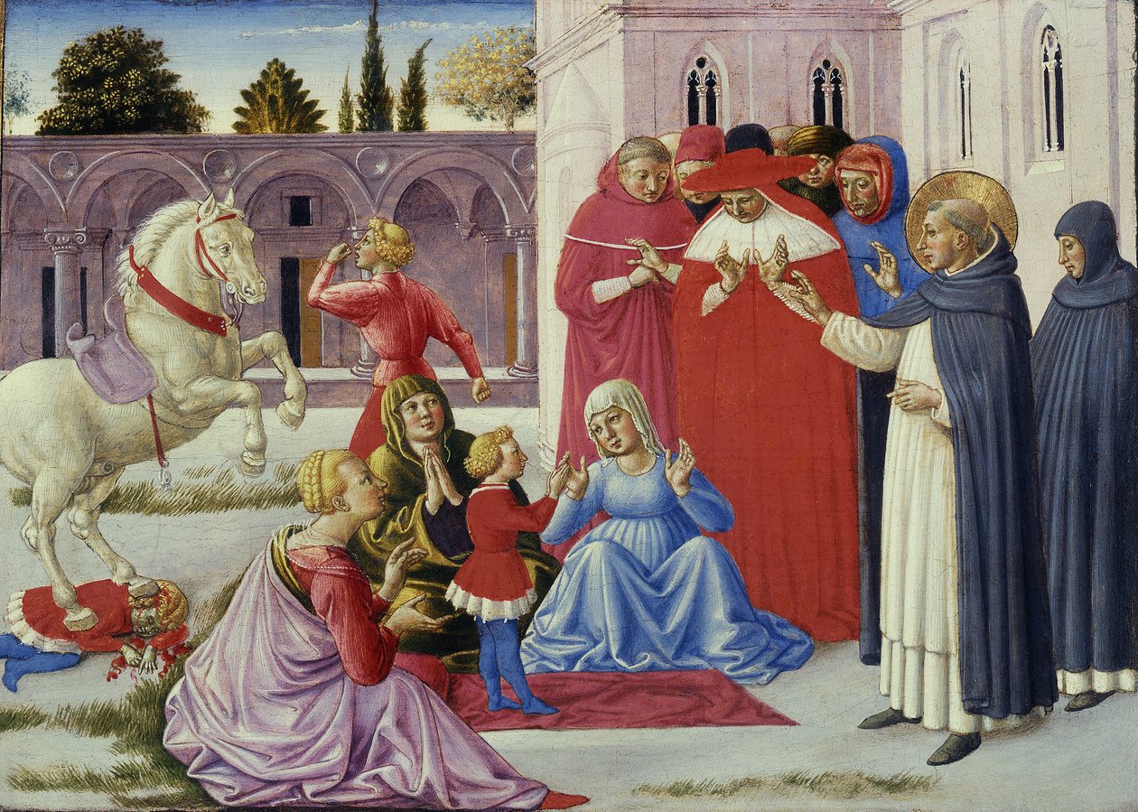 San Domingo resucita a Napoleón Orsini, 1461-62 de Benozzo di Lese di Sandro Gozzoli