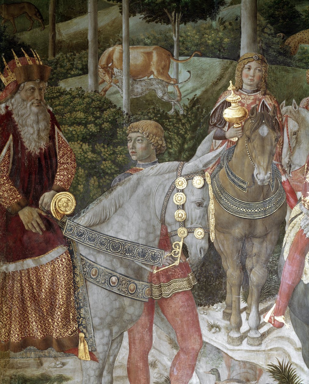 El viaje de los Reyes Magos (detalle) de Benozzo di Lese di Sandro Gozzoli