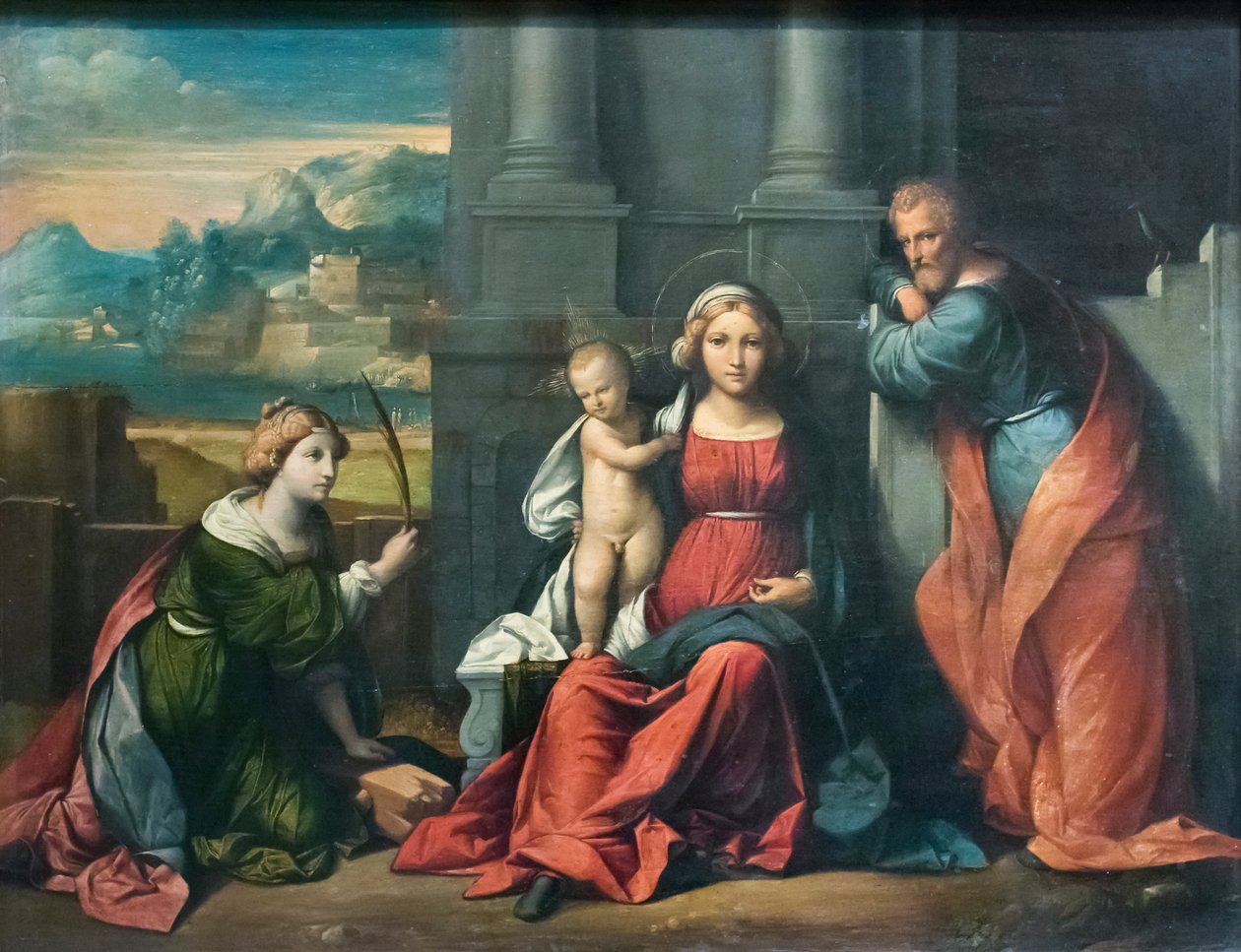 Sagrada Familia (óleo sobre lienzo) de Benvenuto Tisi da Garofalo